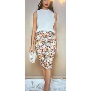 SHEIN Privé Allover Floral Pencil Summer Skirt